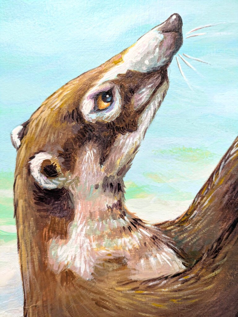 Mural wall art painting closeup of Costa Rica coati coatimundi